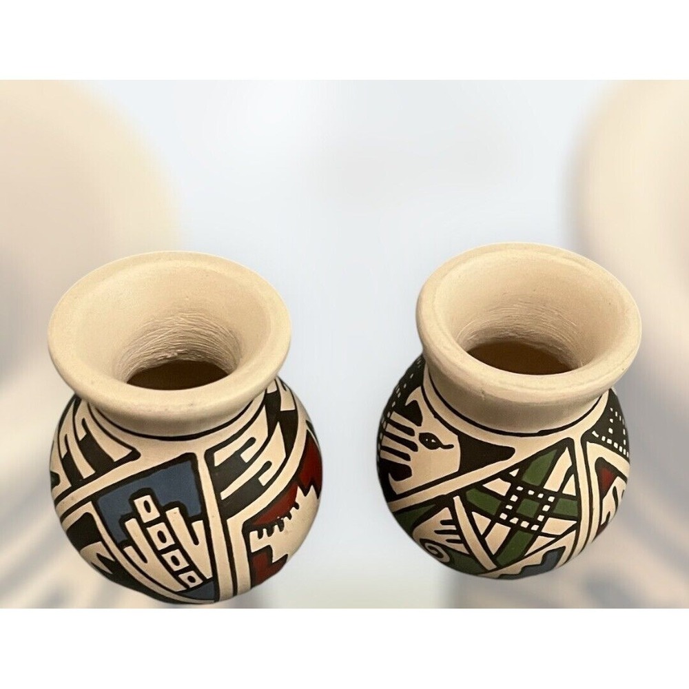 Mata Ortiz Pottery RRR Reydesel Reyes Roque Miniature Ollas Jars Clay Art Mexico - Picture 4 of 10